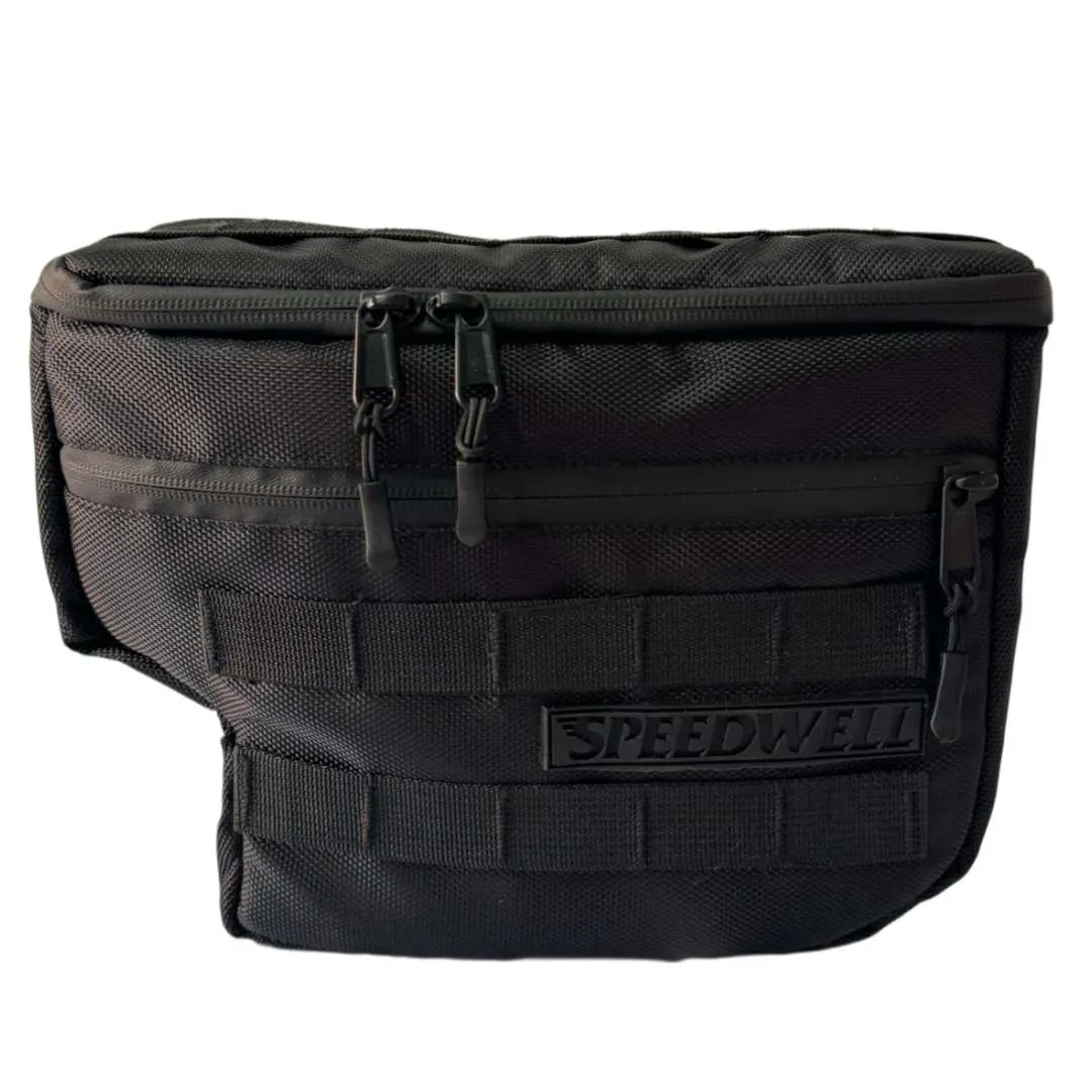 Speedwell Cutaway Saddlebags For Harley Sportsters, M8 Softail, & Dyna