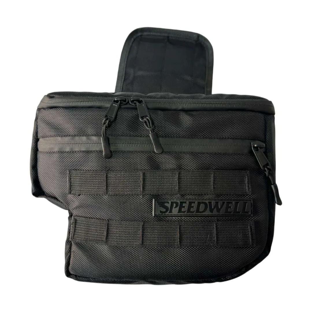 Speedwell Cutaway Saddlebags For Harley Sportsters, M8 Softail, & Dyna