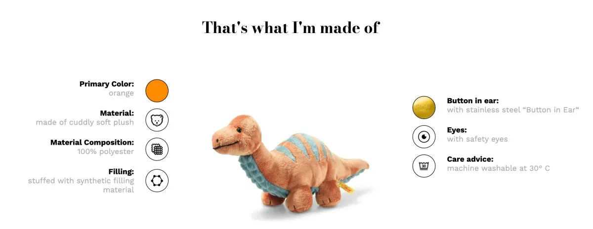 Steiff: Soft Cuddly Friends Bronko Brontosaurus