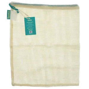 Suma | Cotton Mesh Produce Bag-Large - Draw String 30cm(w) x 38cm(h) | bag