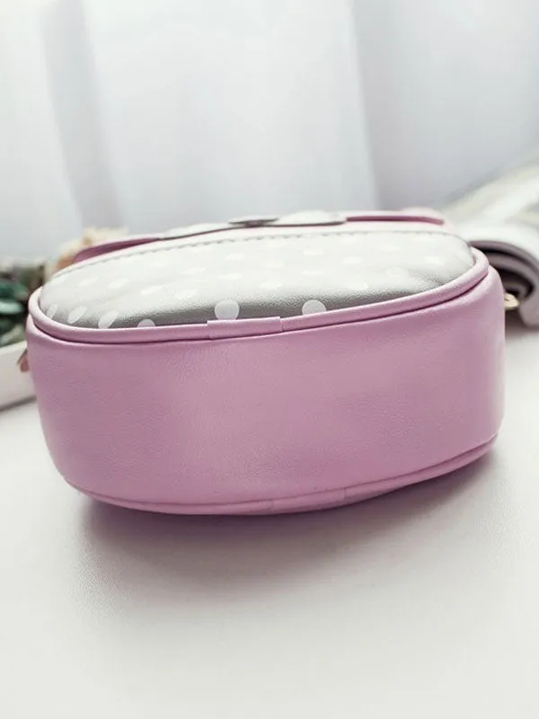 Sweet Lolita Bag Animal Design Bow Print Two Tone PU Pink Lolita Shoulder Bag