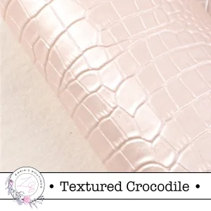 ⋅ Textured Crocodile ⋅ Blush Pink ⋅ Vegan Faux Leather ⋅
