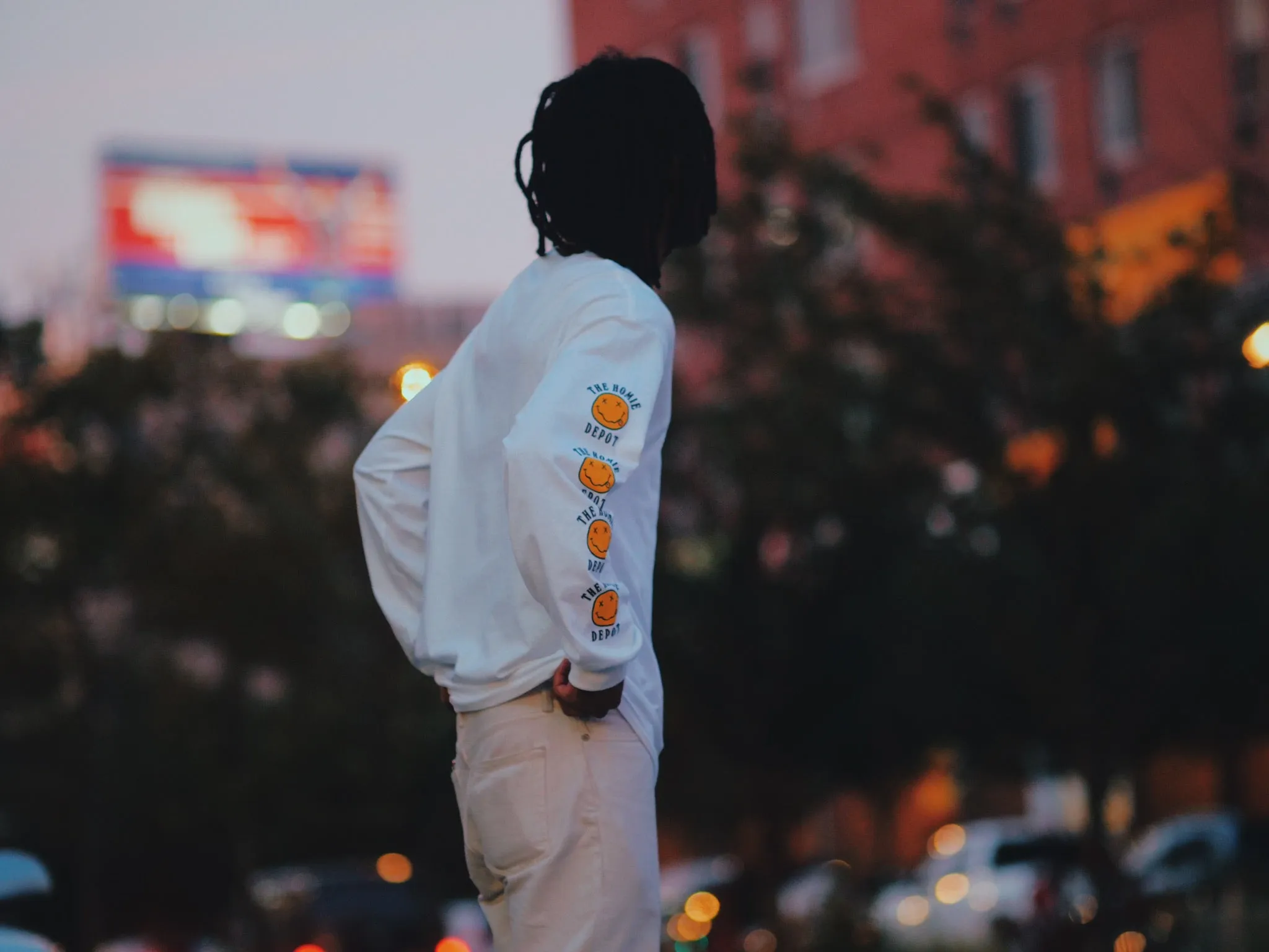 THE HOMIE DEPOT - GRUNGE MARKET - WHITE LONG SLEEVE