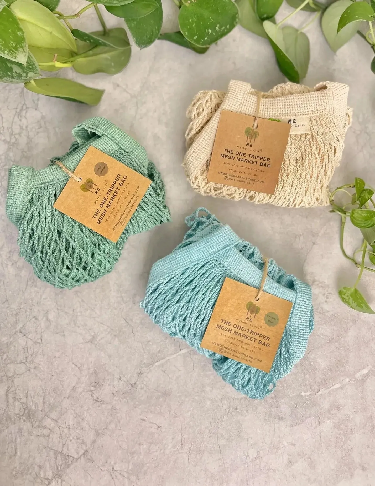 The "One Tripper" HUGE Mesh Market Bag | Zero Waste | Sage Green