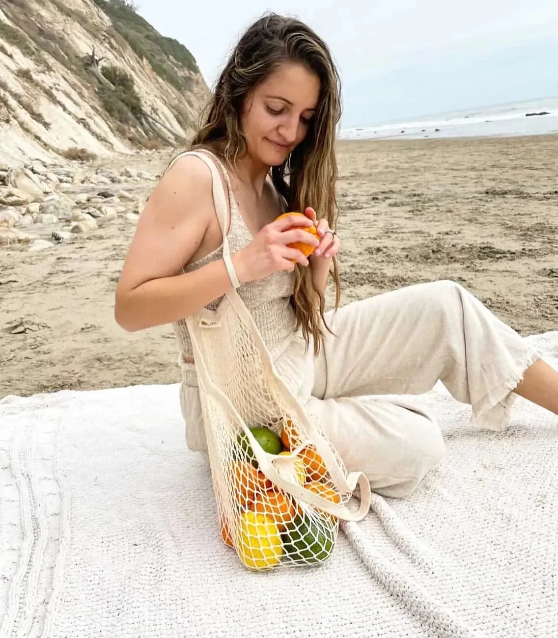 The "One Tripper" HUGE Mesh Market Bag | Zero Waste | Sage Green
