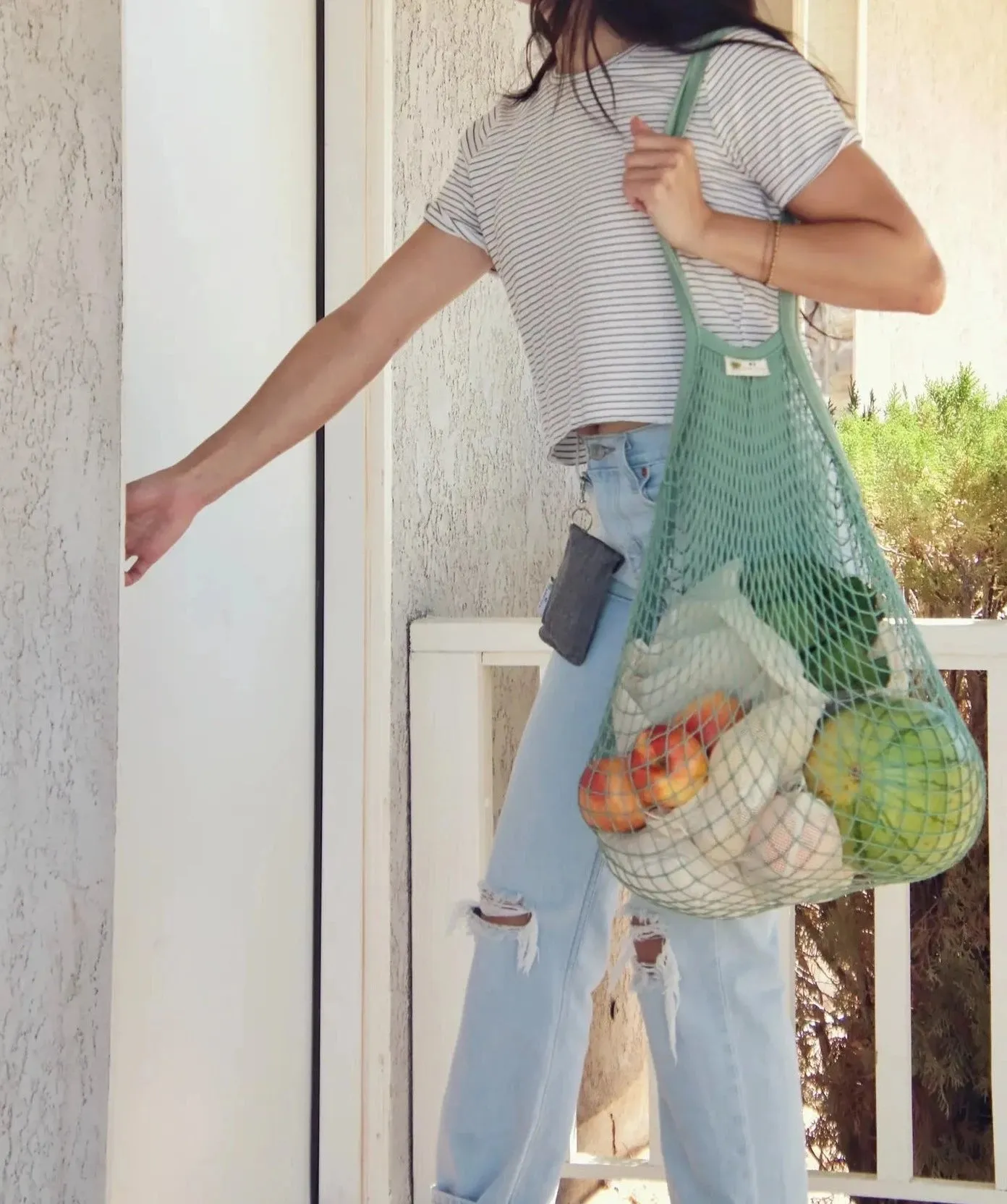 The "One Tripper" HUGE Mesh Market Bag | Zero Waste | Sage Green