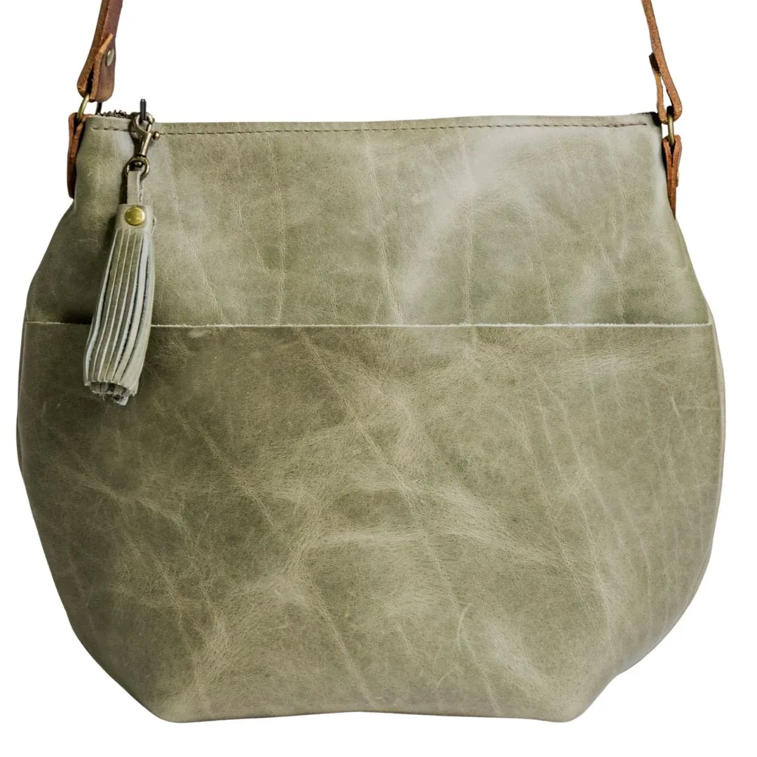 The Special Edition Marie Handmade Leather Tote Bag | Zipper Crossbody or Shoulder with Tassel