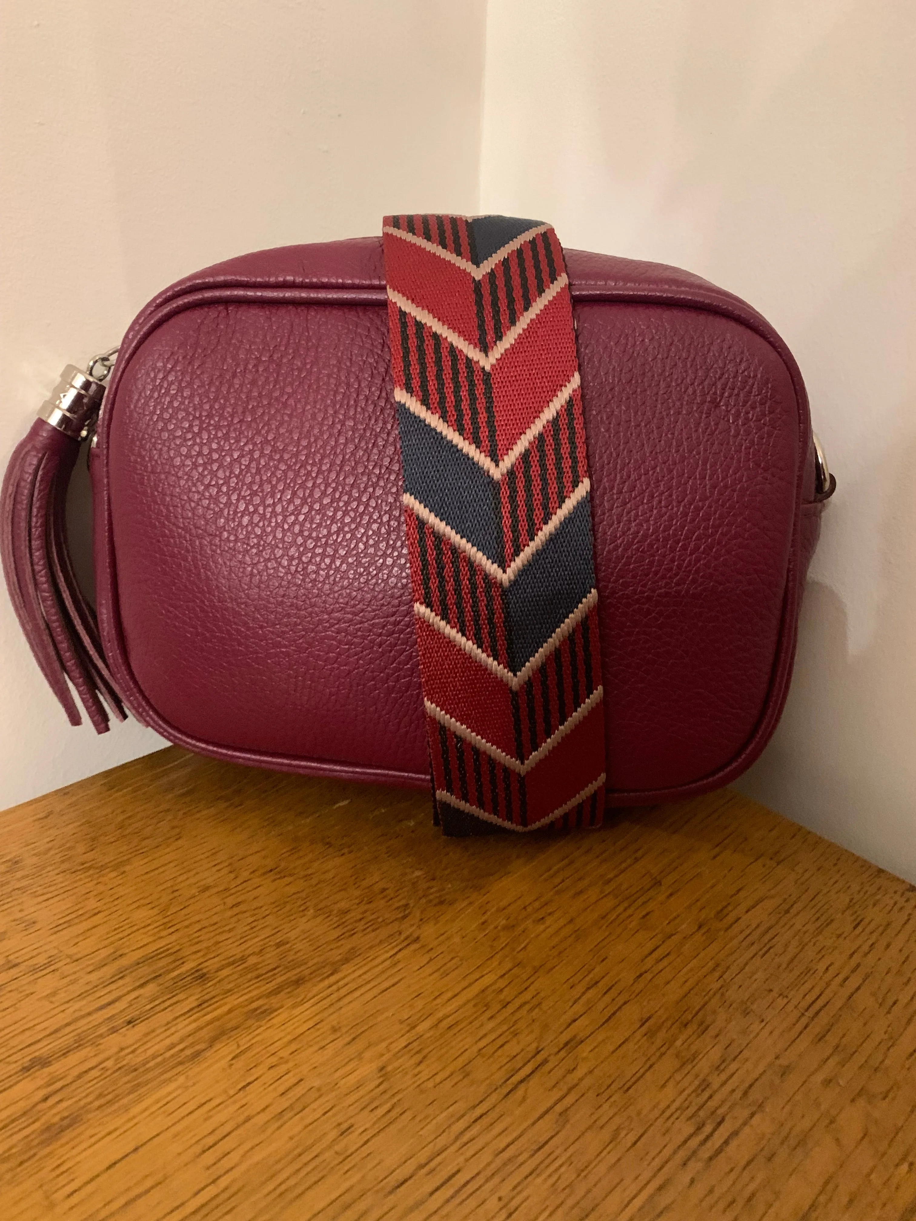 Thick Bag Strap - Geometric Red
