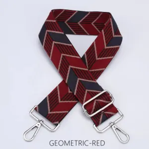 Thick Bag Strap - Geometric Red