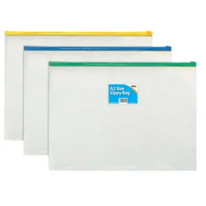 Tiger A3 PVC Zippy Bag Assorted