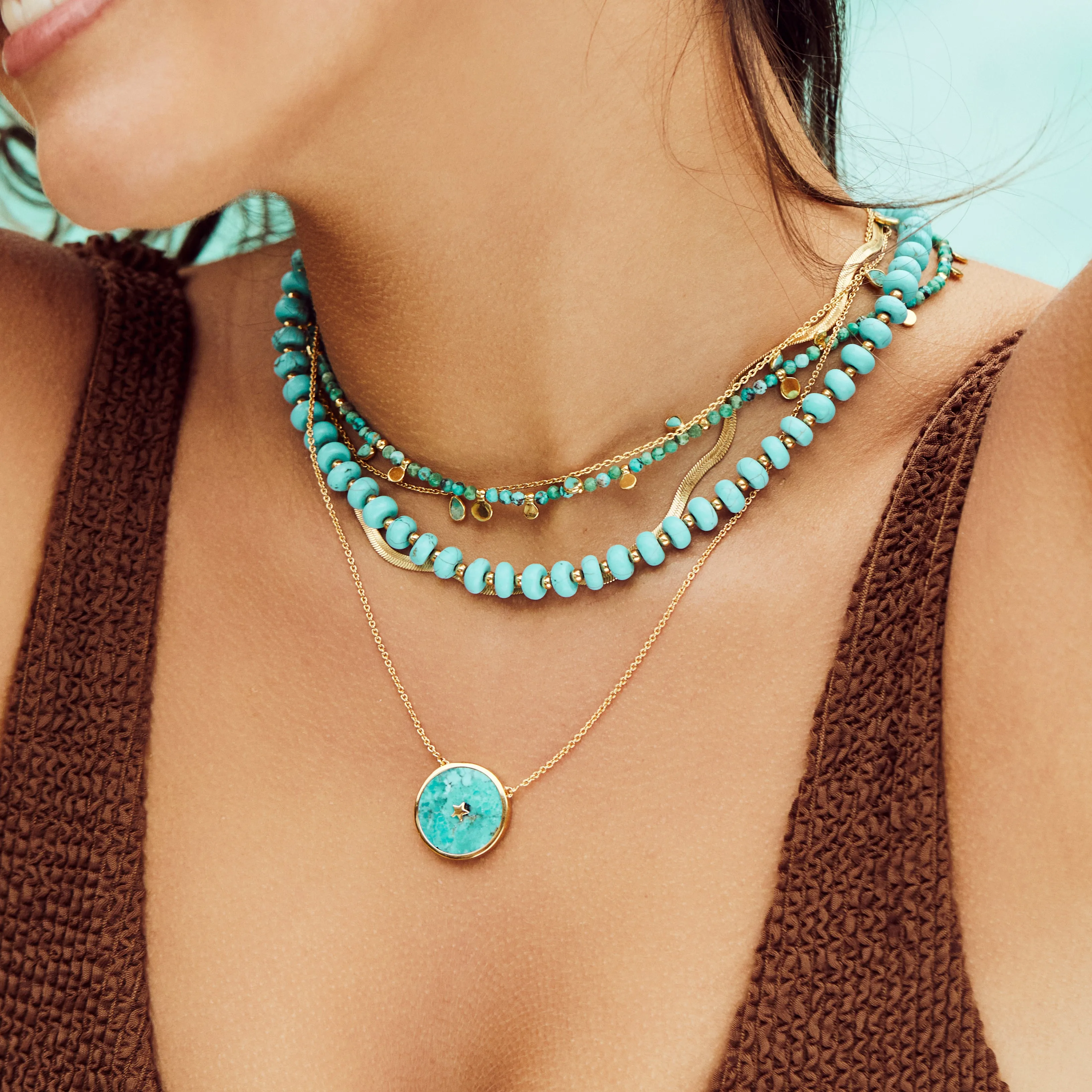 Turquoise Coin Necklace