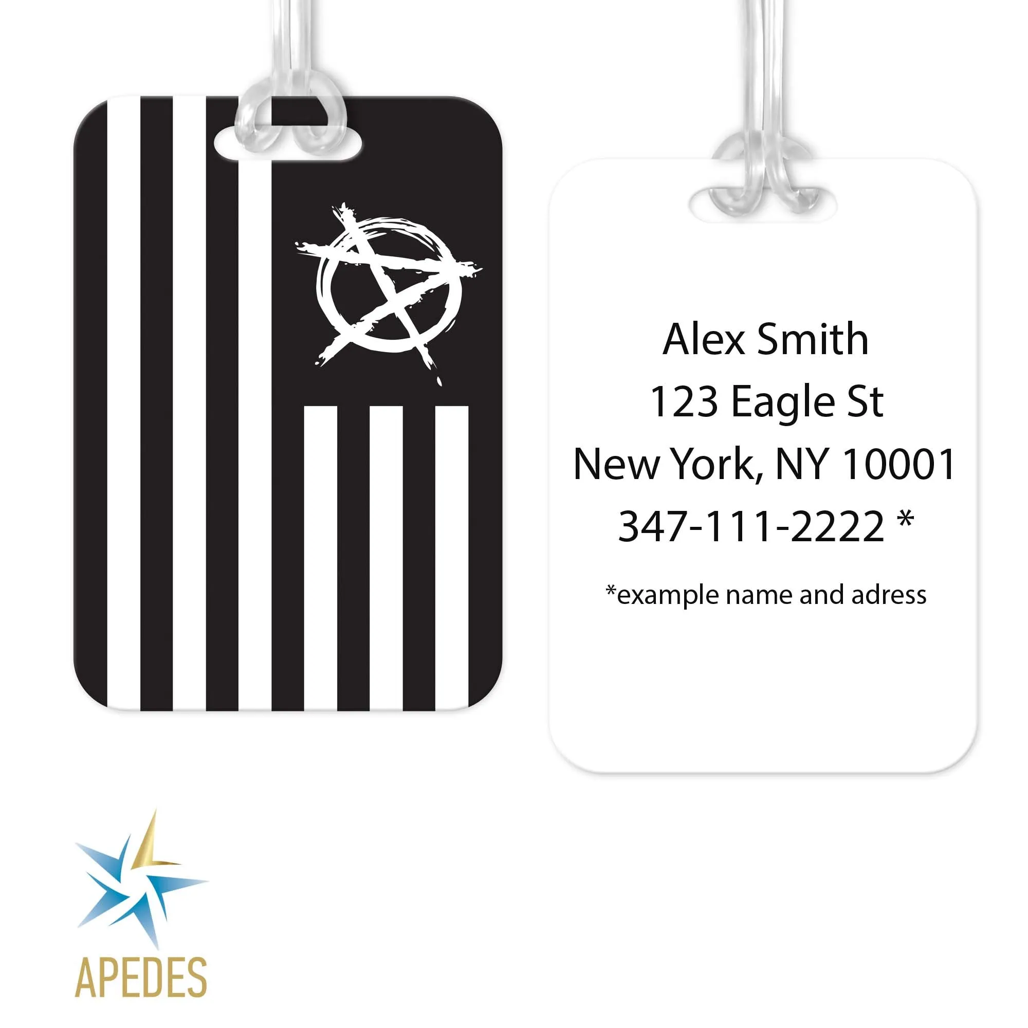 US Anarchy Rectangle Luggage Tag