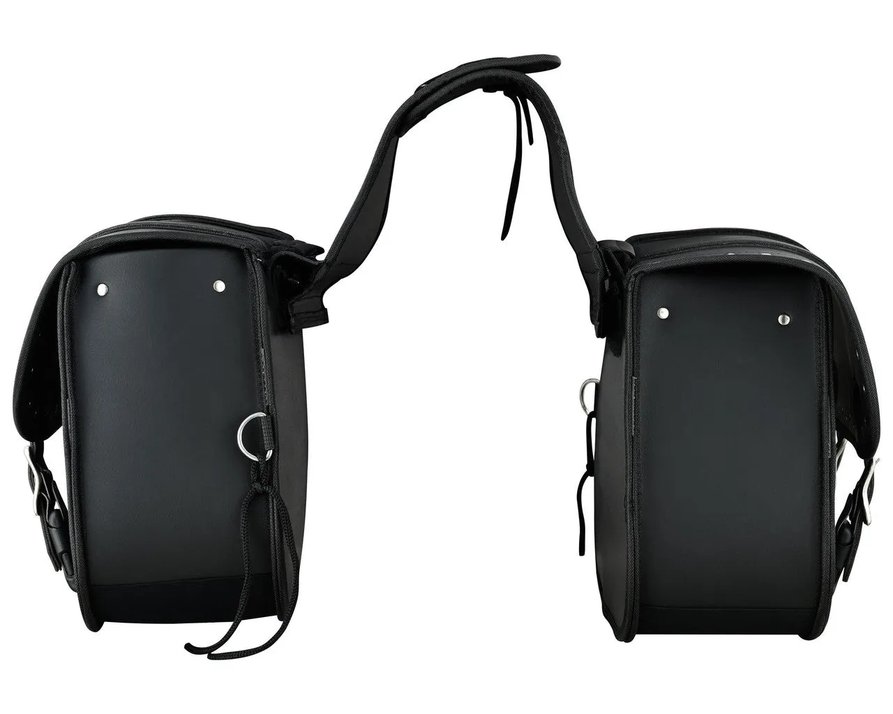 Vance Studded Motorcycle Saddlebags 18L Water-Resistant, Reinforced PVC Fits Honda, Yamaha, Kawasaki, Indian, Harley