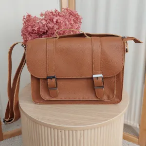 Vegan Leather Primary School Bag - Nomad Tan
