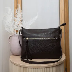 Vegan Leather Thorndon Bag - Chocolate