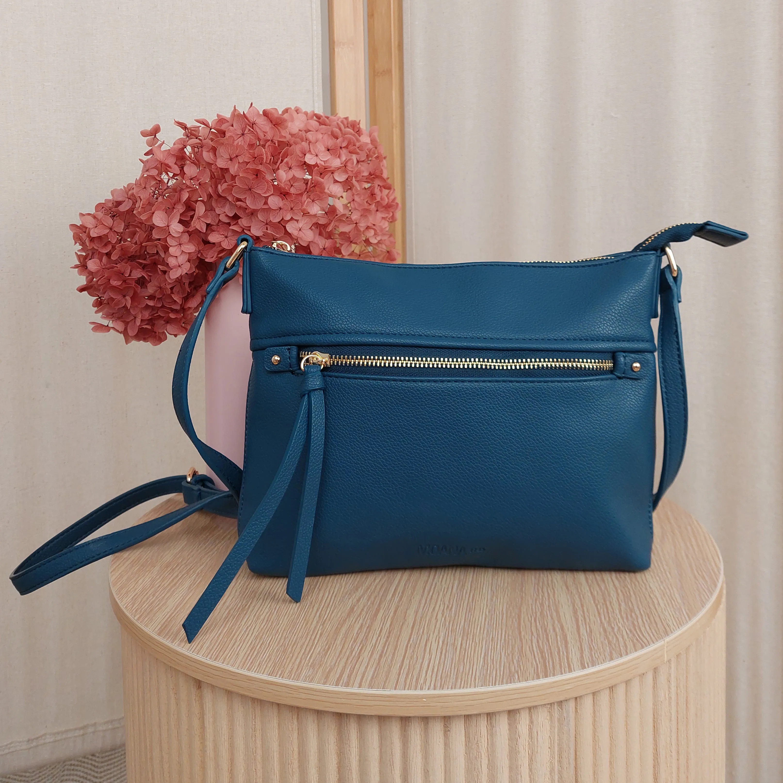 Vegan Leather Thorndon Bag - Navy