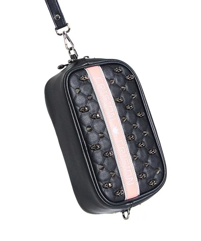 Verabone Collection Two Zipper Pouch Bag - Black / Pink