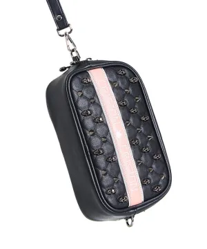 Verabone Collection Two Zipper Pouch Bag - Black / Pink