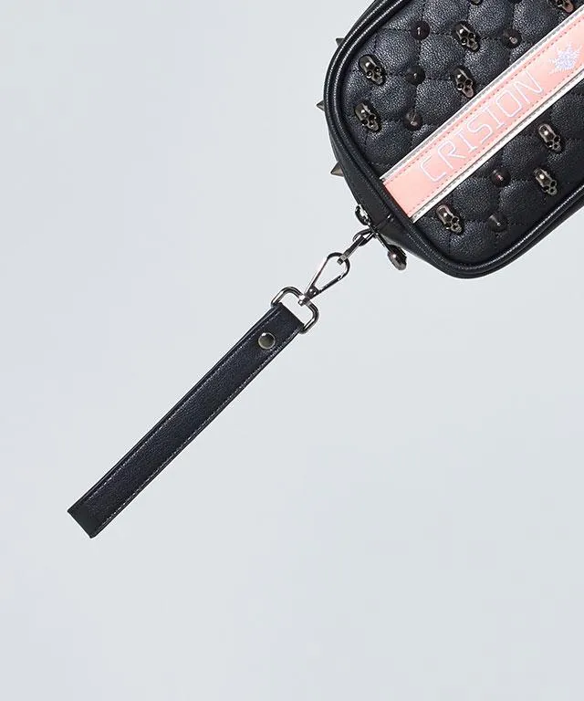 Verabone Collection Two Zipper Pouch Bag - Black / Pink