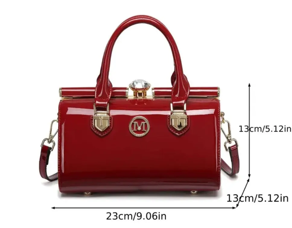 Vintage Elegant Handbag - Dazzling Rhinestone Embellishment