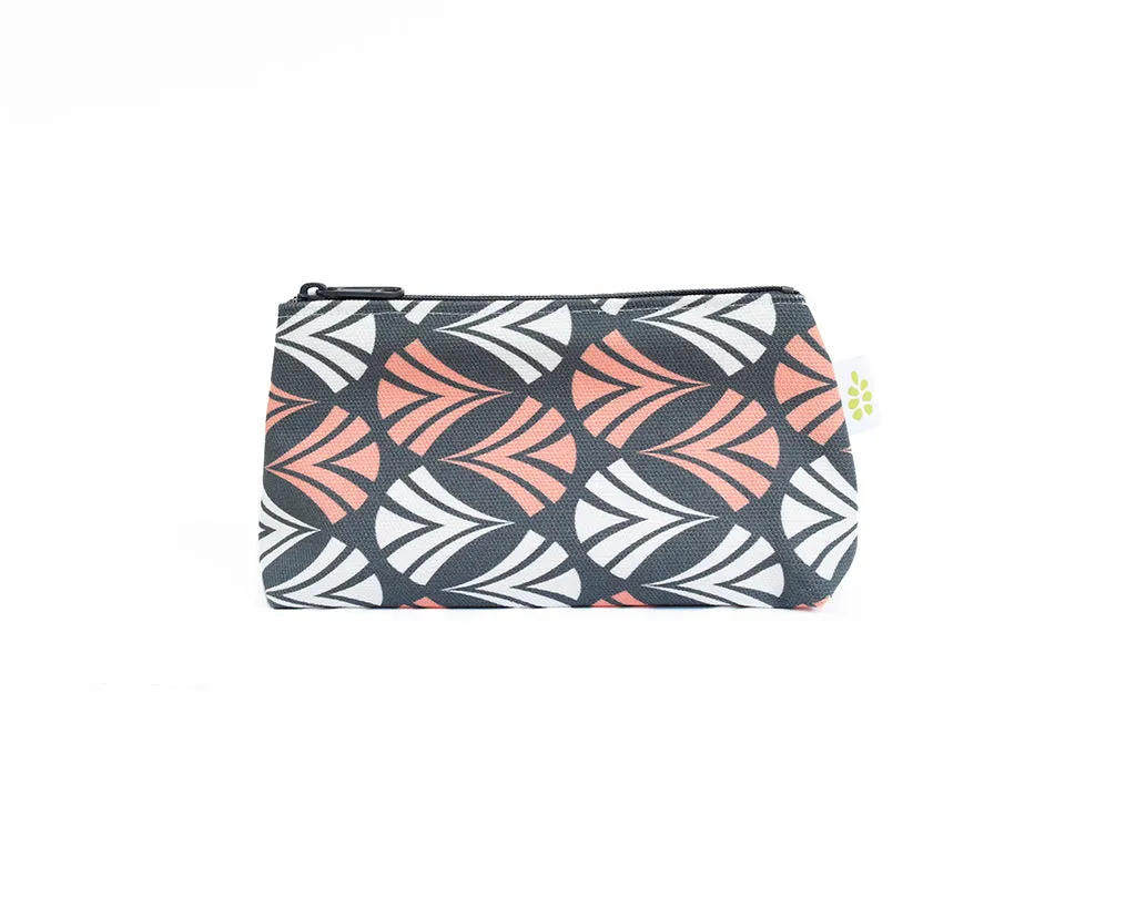 Waltz Zipper Mini Pouch – Salmon Pink (8" x 4.5" x 2")