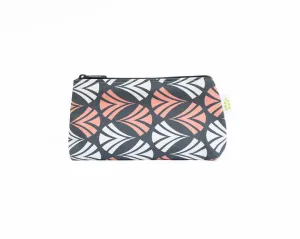 Waltz Zipper Mini Pouch – Salmon Pink (8" x 4.5" x 2")