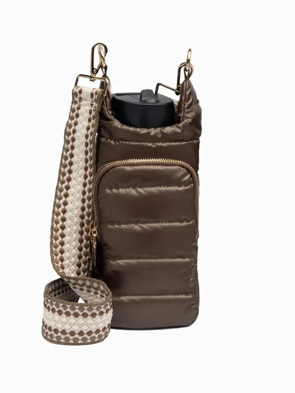 WanderFull Chocolate Brown Shiny Hydrobag with Multi-Strap Options