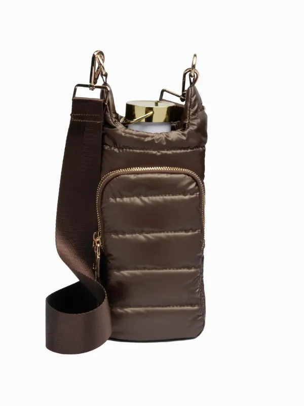 WanderFull Chocolate Brown Shiny Hydrobag with Multi-Strap Options