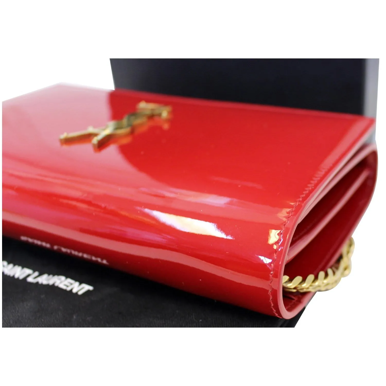 YVES SAINT LAURENT Kate Small Patent Leather Crossbody Bag Red