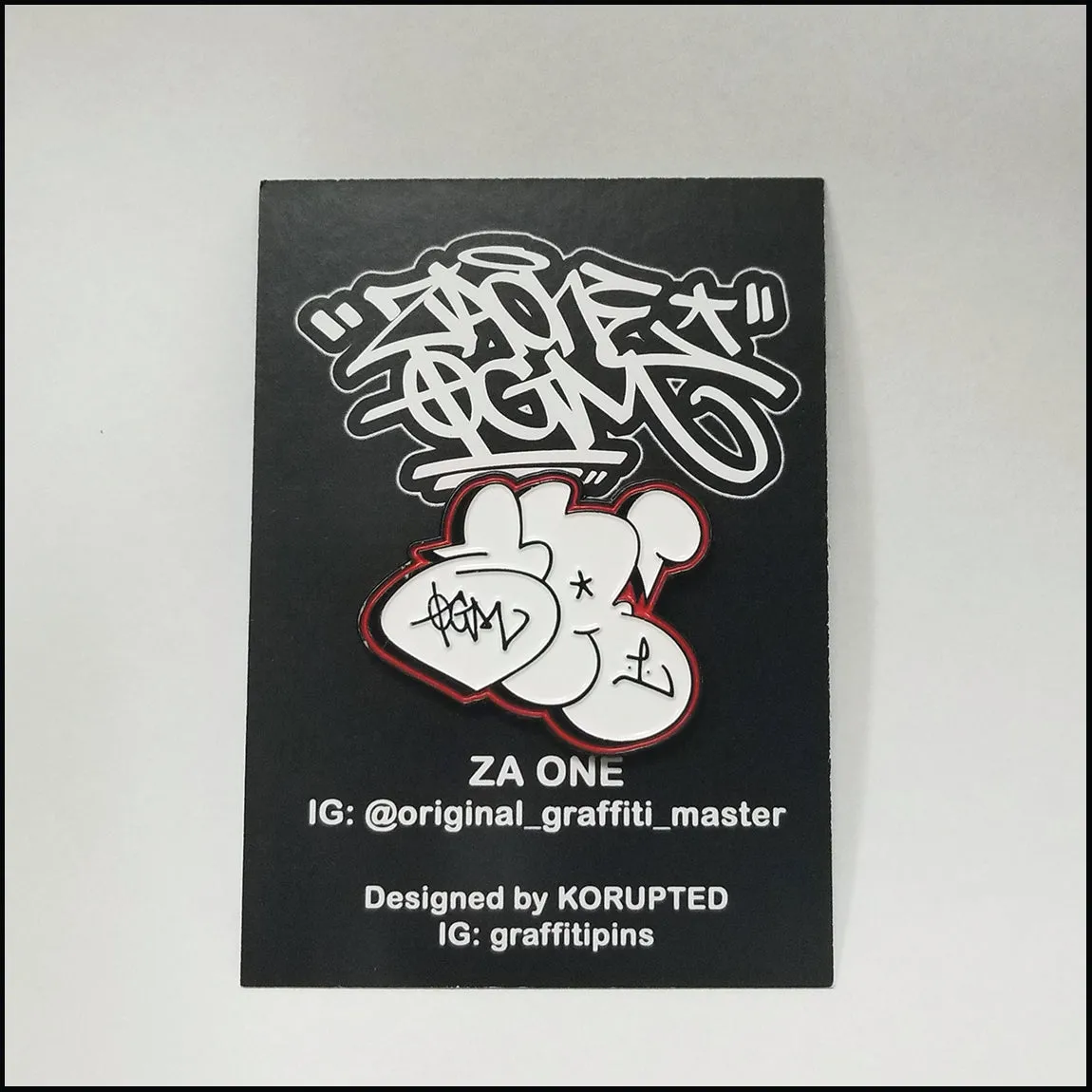 ZA ONE Blue & White Throwie - Enamel Pin Set