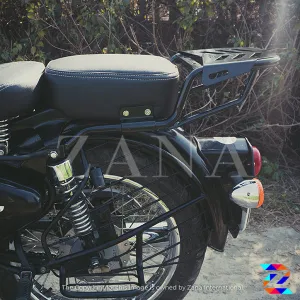 Zana  Royal Enfield Classic 350/500  Top Rack W-1 With Plate Compatible - Black