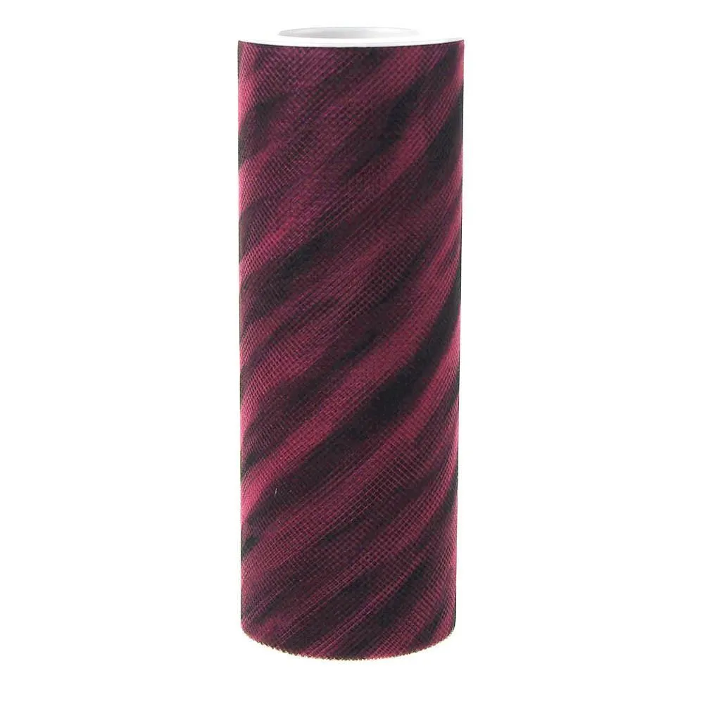Zebra Print Tulle Roll Spool, 6-Inch, 10 Yards