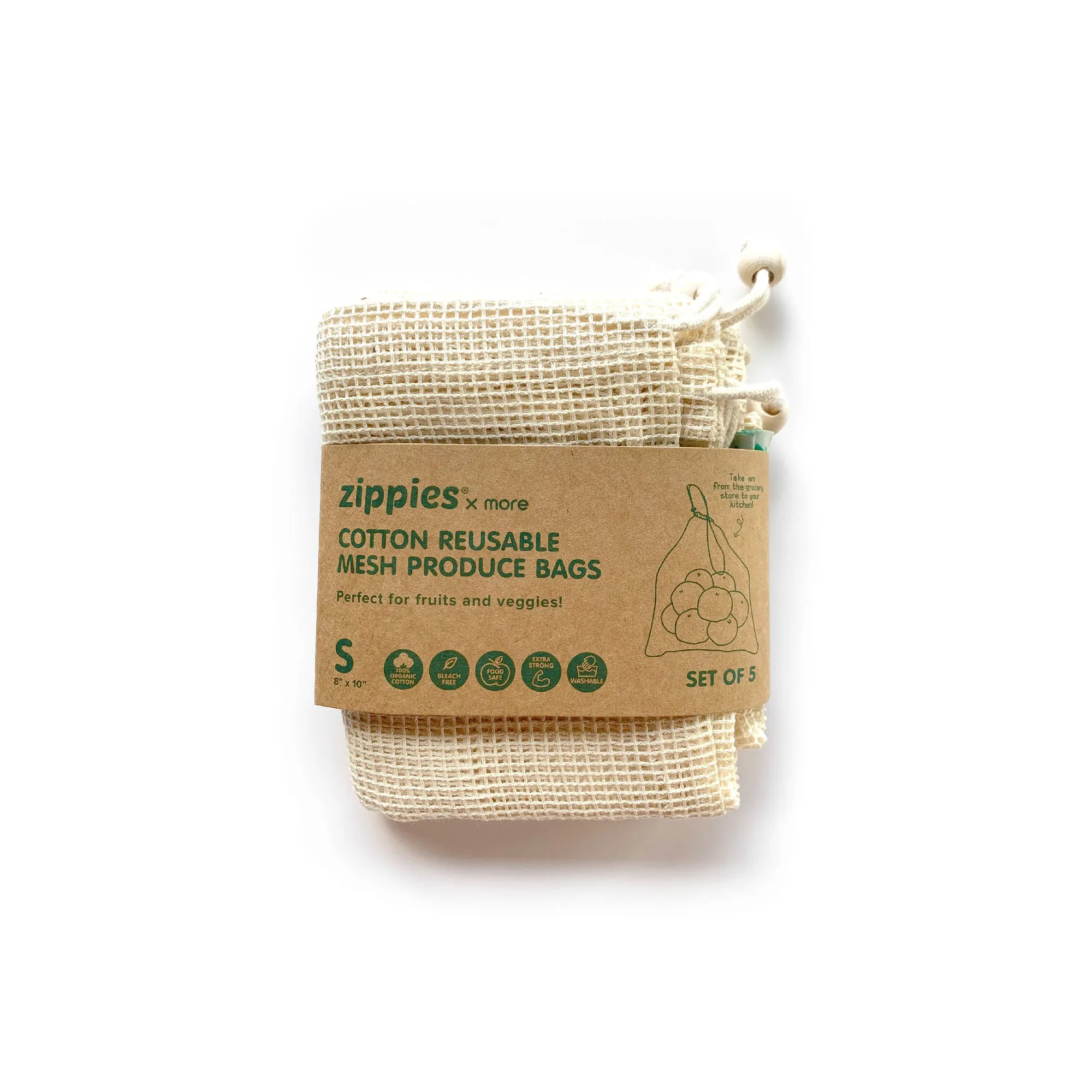 Zippies Cotton Mesh Produce Bags