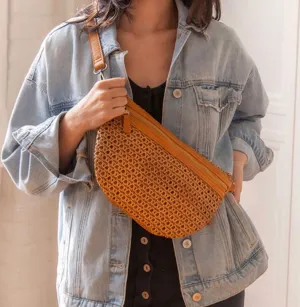 Zoe Faux Cane Sling Belt Bag